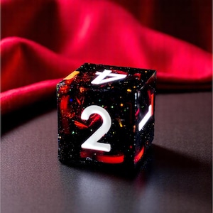 Cosmic Resin Dice Set for DnD | Polyhedral Dice for Dungeons and Dragons | Sharp Edge RPG Dice | Dnd Lovers Gift