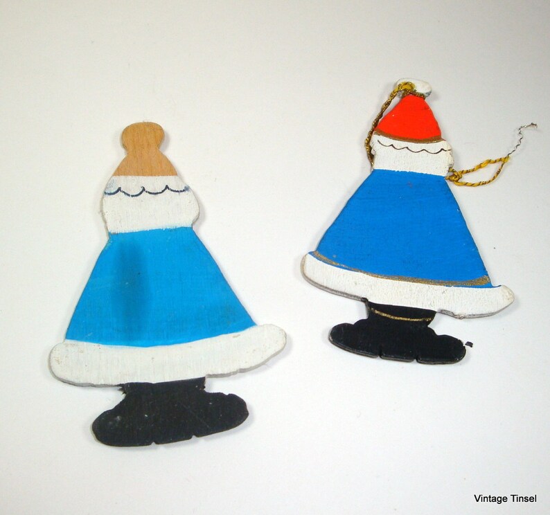 Christmas Wood Cutouts Ornaments Holiday Decor Santa Claus  Etsy