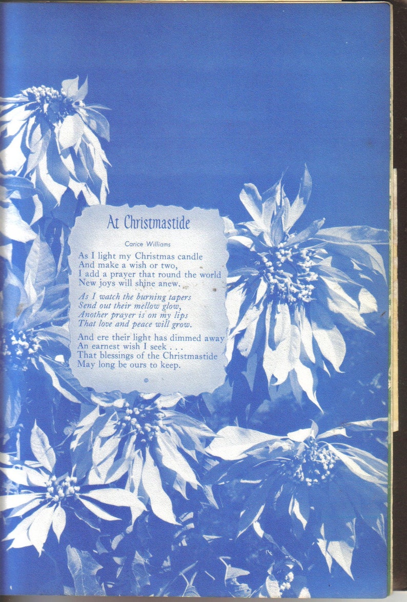 Ideals Christmas Magazine Holiday Poems Poetry Mid Century Etsy