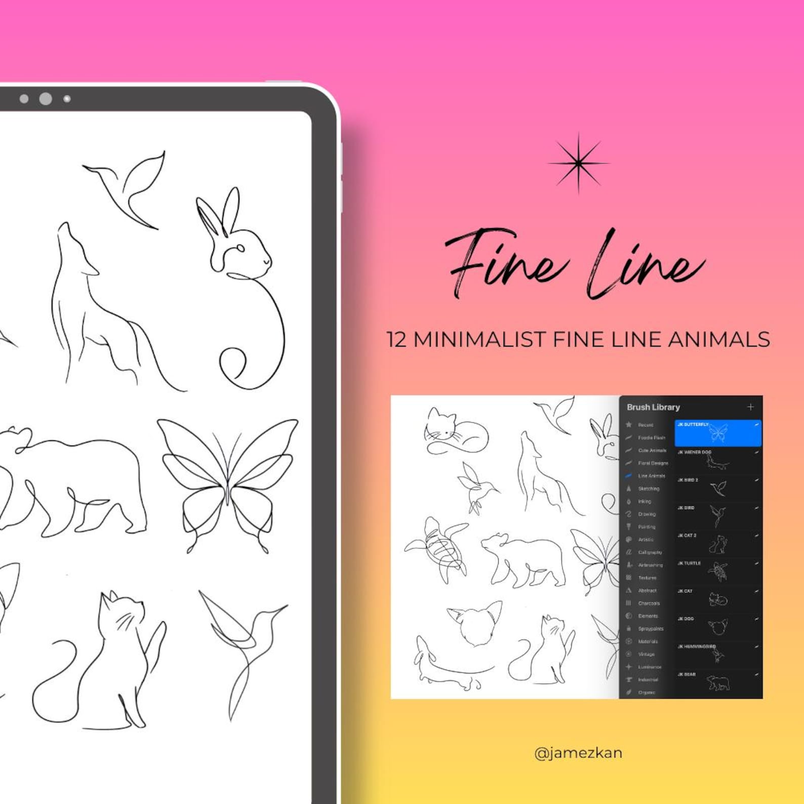 100 Procreate Brushes: Flash Tattoo Stamp Collection - Etsy