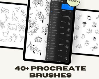 40+ Procreate Pinsel | Blitz Tattoo Stempelsammlung