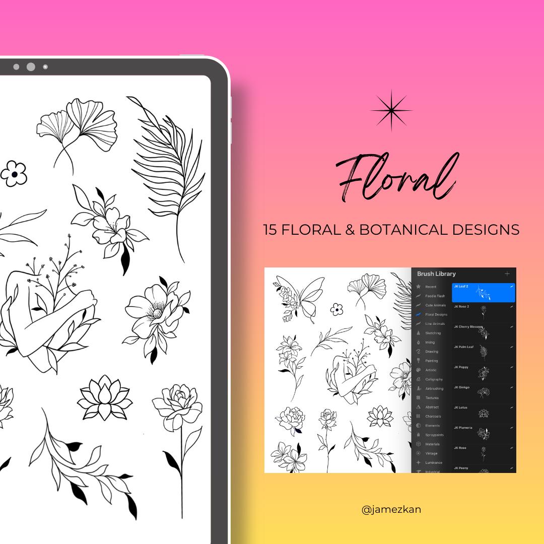 100 Procreate Brushes: Flash Tattoo Stamp Collection - Etsy