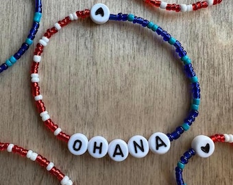 Pulseras de cuentas Ohana inspiradas en Lilo y Stitch
