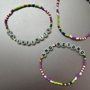Toy Story To Infinity and Beyond Bracelets, Disney&#39;s Toy Story Bracelets, Buzz Lightyear Bracelets, Glow in the Dark Bracelets