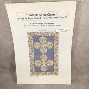 Annie Cicatelli French Needlepoint Or Cross Stitch Pattern Leaflet "Provence 2"