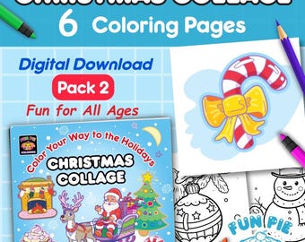 Coloriages de Noël : motifs pour les fêtes de fin d'année (téléchargement numérique)