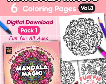 Mandalas à colorier : motifs floraux relaxants (téléchargement numérique)