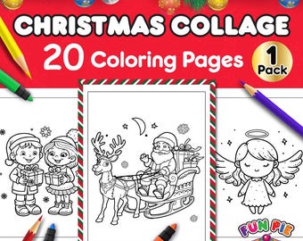 Coloriages de Noël : 20 motifs de Noël imprimables dessinés à la main (PDF)
