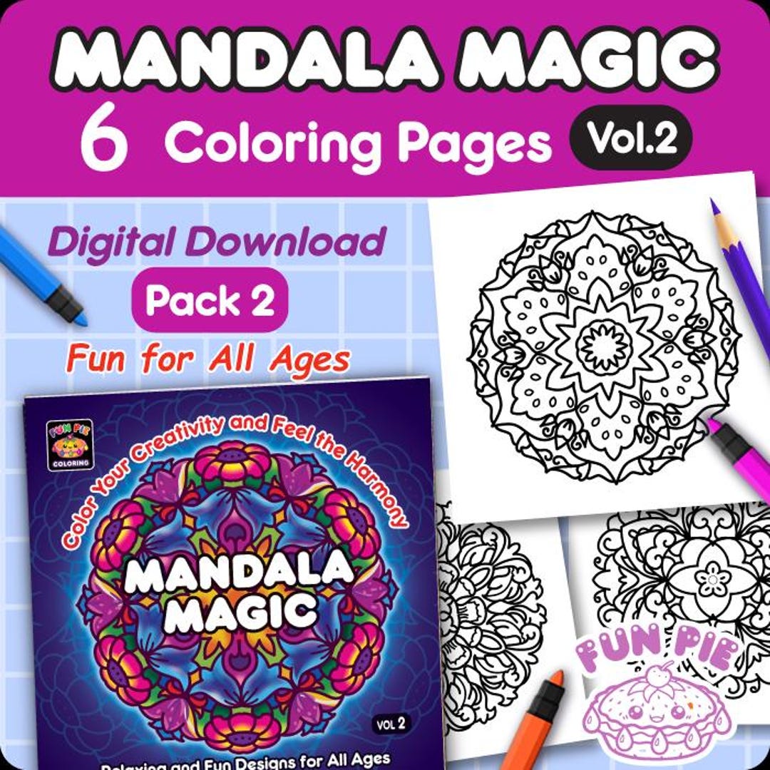 Mandala Coloring Pages for Stress Relief – Mandala Magic Printable ...
