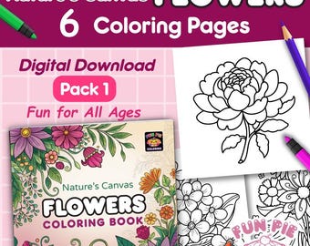 Coloriages floraux pour adultes et enfants : motifs floraux audacieux (téléchargement PDF)