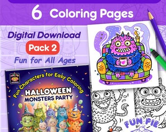 Monstres à colorier d'Halloween : motifs effrayants et amusants (PDF)