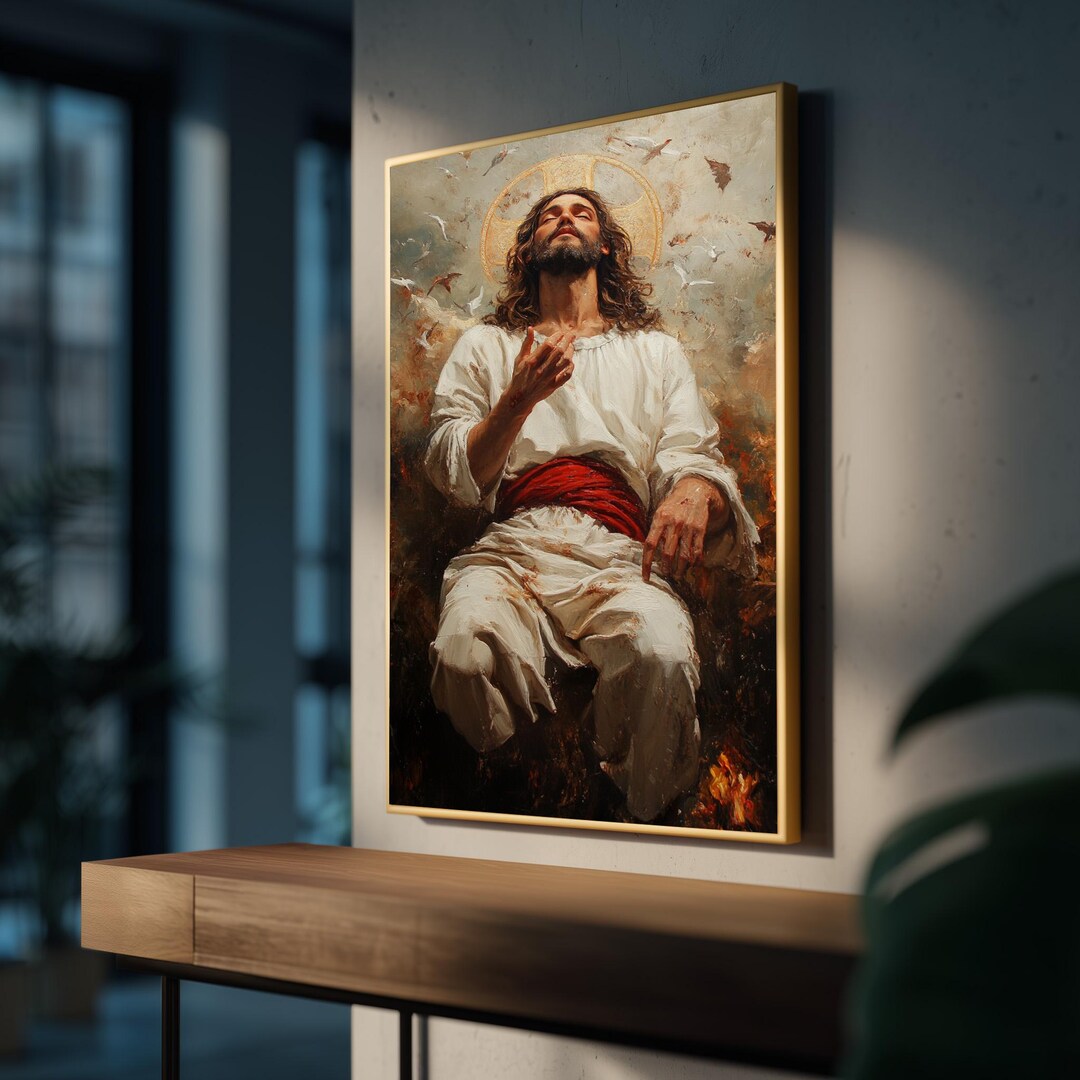 Jesus Christ Religious Canvas Wall Art | Sacred Christian Painting ...