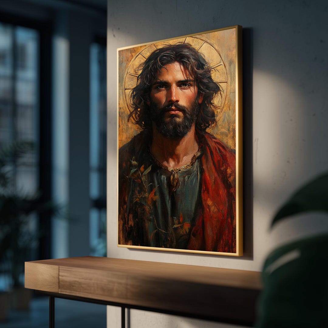 Jesus Christ Canvas Wall Art Print Religious Painting Spiritual Home ...