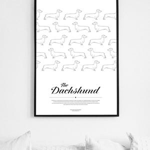 Dachshund – Minimalist Dog Wall Art | Modern Home Decor | High-Quality Print on Paper