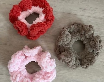 Crochet Scrunchie Bundle - Hand Made - Large - Etsy display picture 1