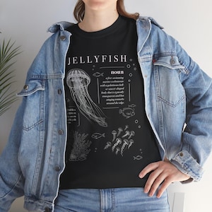 Aesthetic Jellyfish T-Shirt - Ocean-Inspired Graphic Tee for Coastal Vibes, Artistic Sea Life Shirt, Beachwear, and Marine Lover Gift