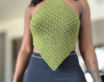 Top halter de crochet Tasia (varios colores disponibles)