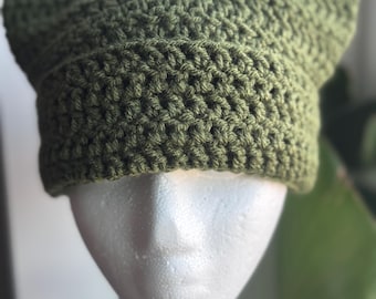 Gorro de orejas de gato de color liso con visera plegable