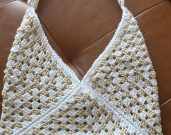 Bolso de mano cuadrado de abuela hecho a crochet (colores personalizables)