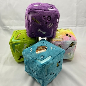 Gelatinous Cube plush embroidered details RPG Dice Game stuffed