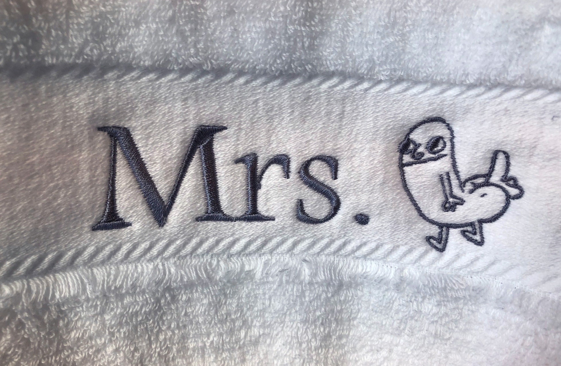Mr or Mrs DickButt monogrammed bath sheet towel single | Etsy