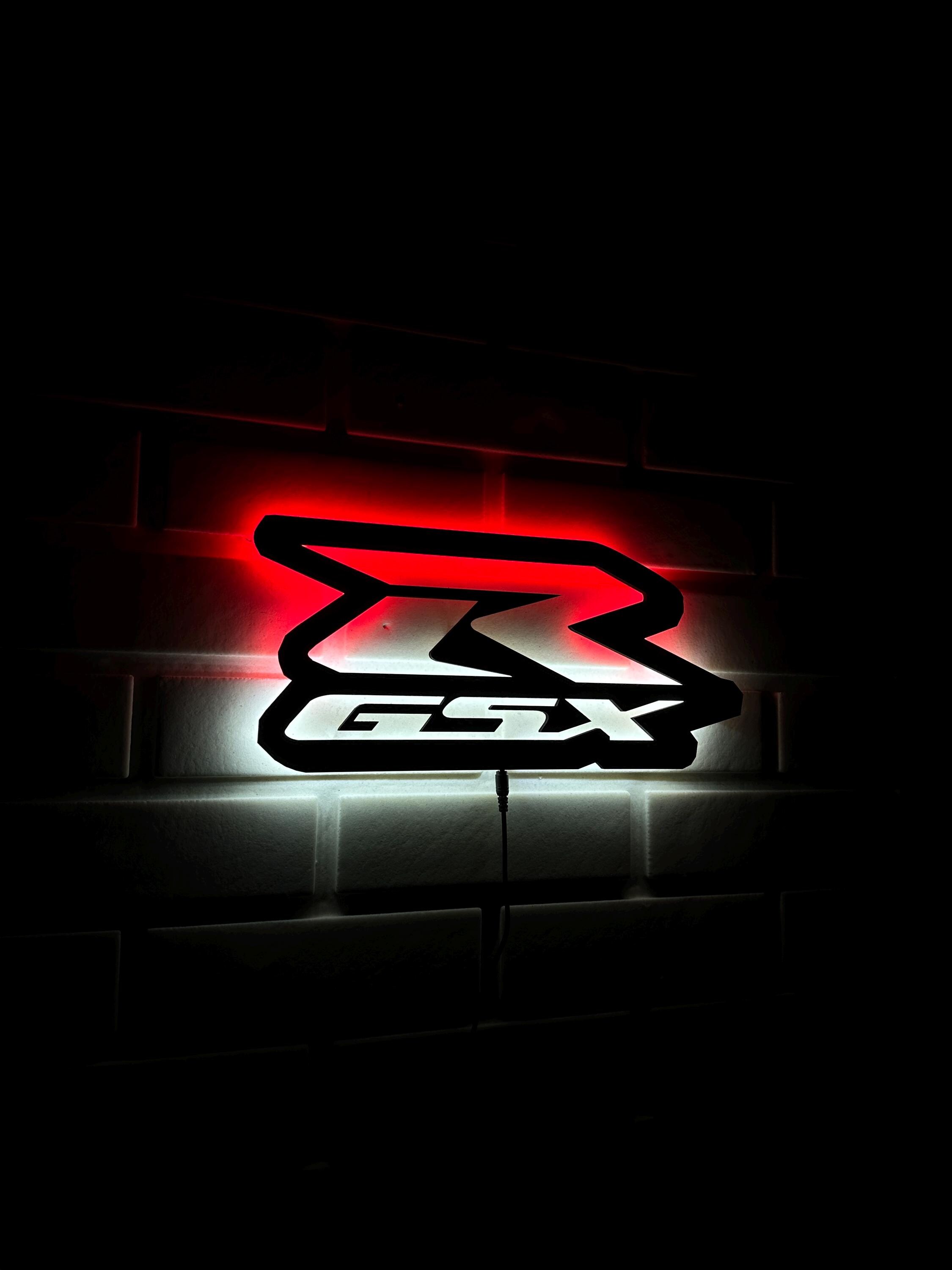 Suzuki Gsx-r Led Sign, Suzuki Gsx-r Wall Art, Suzuki Gsx-r Wall Sign ...