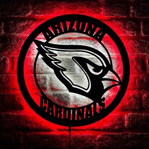 Arizona Cardinals Led Schild, Arizona Cardinals Wandkunst, Cardinals Wandschild, Cardinals Wanddekor, Cardinals Geschenk, Cardinals Wandleuchte
