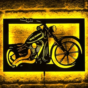 Harley Davidson Motorcycle Led Sign, Harley Motorcycle Wall Art, Harley Davidson Wall Sign, Harley Walldecor, HarleyDavidson Motorcycle Gift