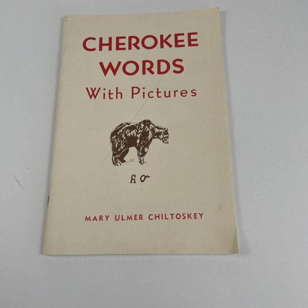 1972 Cherokee Words With Pictures by Mary Ulmer Chiltoskey - Etsy