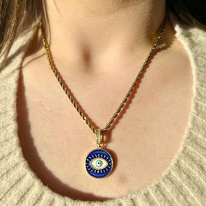 Türkische Evil Eye Halskette - Schutz Schmuck - Minimalistische Halskette - Evil Eye Anhänger - Evil Eye Choker - Geburtstagsgeschenk, Schmuck für Mama
