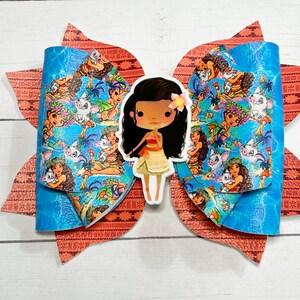 Moana Princess Water Hei Hei Hair Bow Clip