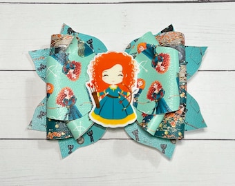 Princess Merida Brave Momma Bear Bow and Arrow Hair Bow Clip