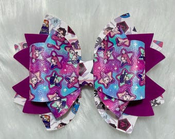 Demon Hunters K Pop Purple Velvet Hair Bow Clip