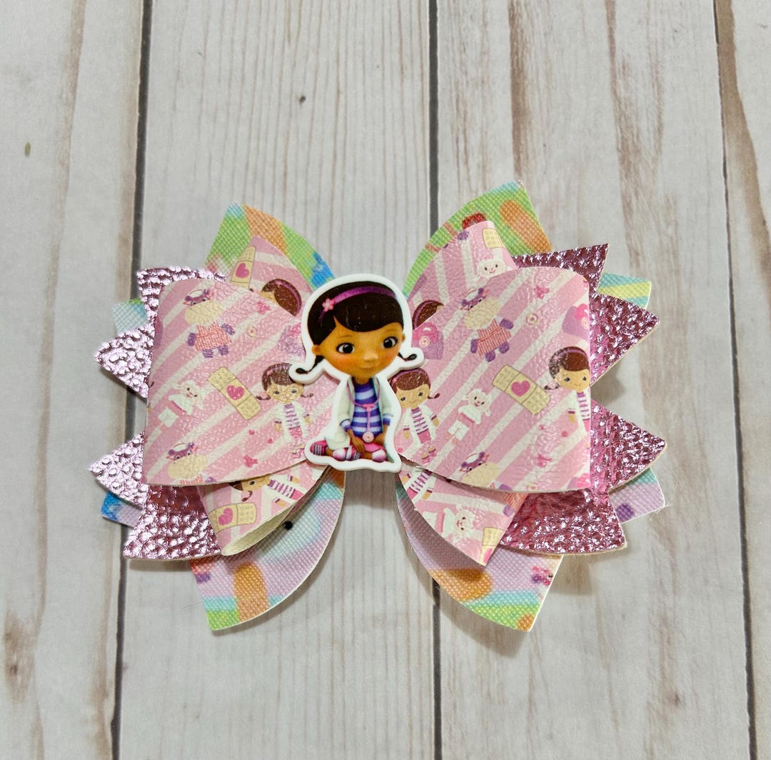 Noeud Cheveux Fille Fait Main - Personnage Doc Mcstuffins Style Cowboy