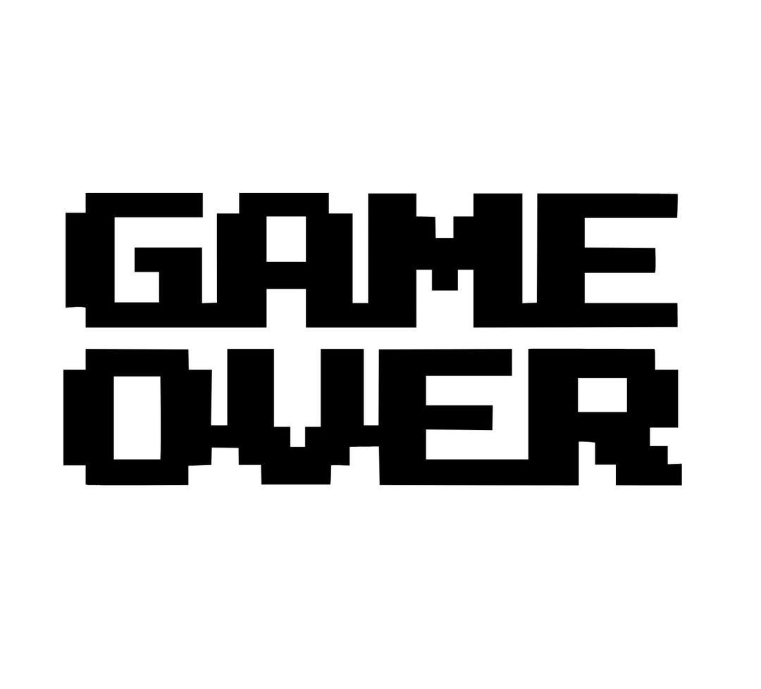 GAME OVER Retro Arcade Lettering SVG | Laser Cut & Plotter File Gaming ...