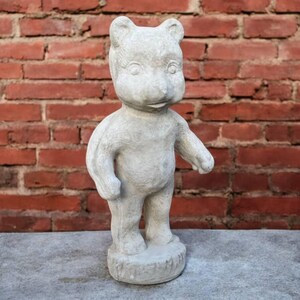 25&#39; Lawn bear statue, Garden animal decor, Stone bear art, Animal yard ornament, Bear gift idea, Outdoor animal figure, Home bear sculpture