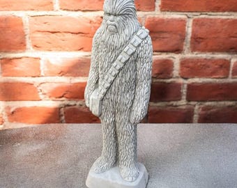 21" Lawn chewbacca statue, Garden yeti ornament, Stone decoration, Home chewbacca design, Cement yeti figure, Yard sculpture, Yeti beton art