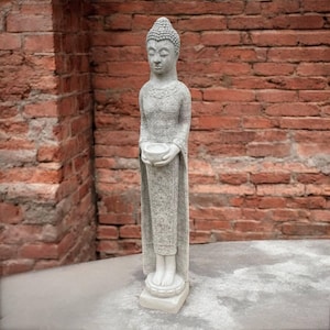 27&#39; Buddha figure, Lawn zen decor, Yard buddha art, Outdoor asian ornament, Tall buddha sculpture, Meditation altar idea, Garden buddha