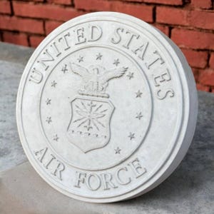 2&#39; Lawn air force statue, Garden ornament, Backyard USA art, Outside air decor, Beton USA sculpture, United States design, Stone air idea