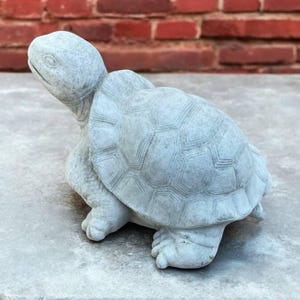 8&#39; Backyard turtle statue, Large tortoise ornament, Concrete sea animal, Stone turtle decor, Outdoor tortoise art, Realistic turtle figure