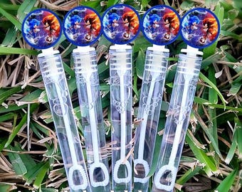 5 Bubbles - Sonic VS Shadow Bubble Wands - Sonic Favors - Sonic Party - Classroom Gifts - Party Favors - Candy Bags