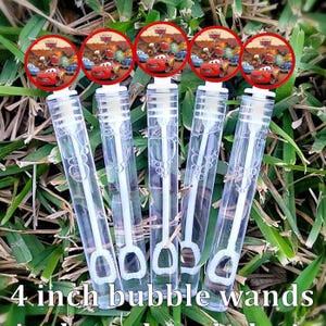 8 Bubbles - Cars Bubble Wands - Cars Favors - Cars Party - Classroom Gifts - Party Favors - Candy Bags - Mater