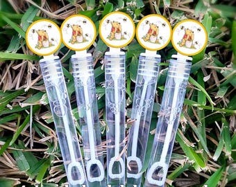 5 Bubbles - Winnie Pooh Bubble Wands - Pooh Favors - Classroom Gifts - Pooh Favors - Party Favors - Candy Bags -