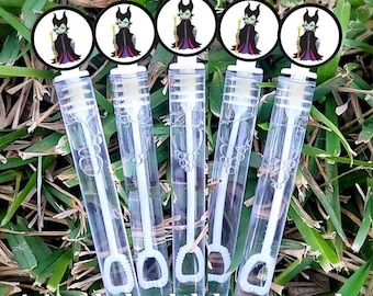 5 Bubbles - Maleficent Bubble Wands - Villain Favors - Classroom Gifts - Maleficent Favors - Party Favors - Candy Bags -