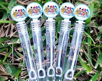 5 Bubbles - Baby Mickey Bubble Wands - Baby Minnie Favors - Mickey Party - Pluto - Goofy - Donald - Daisy - Party Favors - Candy Bags
