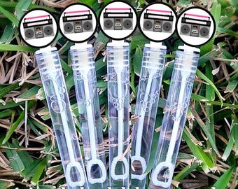 5 Bubbles - Boombox Bubble Wands - 80s Favors - 80s Party Favors - Classroom Gifts - Party Favors - Candy Bags