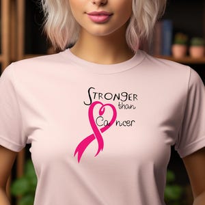 Stronger Than Cancer Shirt, Cancer Awareness Shirt, Cancer Survivor Gift, Breast Cancer Warrior, Cancer Support TShirt, Chemotherapy Shirt