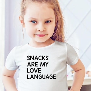 Snacks Are My Love Language Shirt, Funny Toddler Shirt, Snacks Lover Kids T-Shirt, Food Lover Shirt, Birthday Gift Shirt, Funny Kids Tee