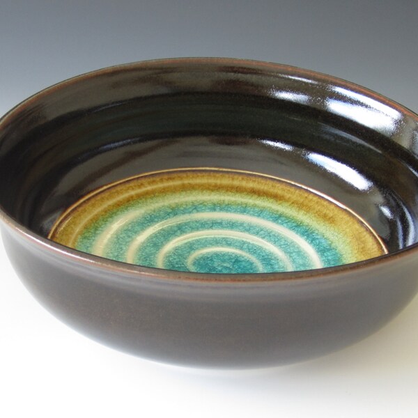 Extra Large Black Pottery Bowl Etsy