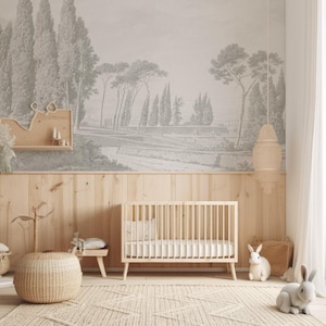 Landscape Wallpaper - Mural - TOSCANY grey